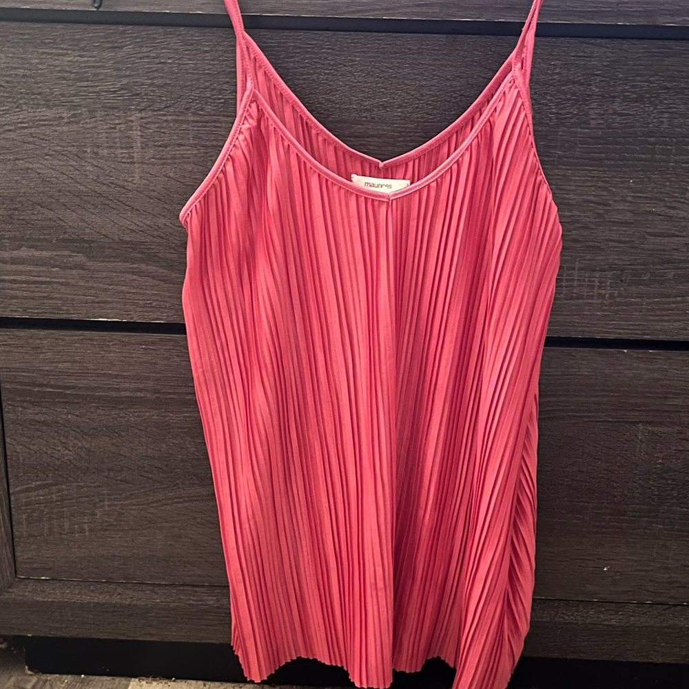Elegant Pleated Camisole in Coral